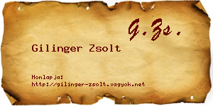 Gilinger Zsolt névjegykártya